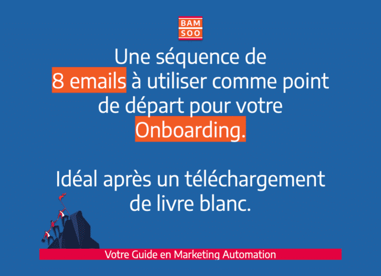 Marketing Automation : Bases simplifiées d'un onboarding B2B efficace - Séquence de 8 emails