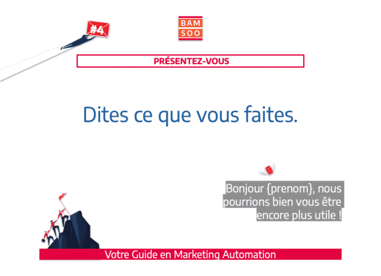 Marketing Automation : Bases simplifiées d'un onboarding B2B efficace - Présentez-vous