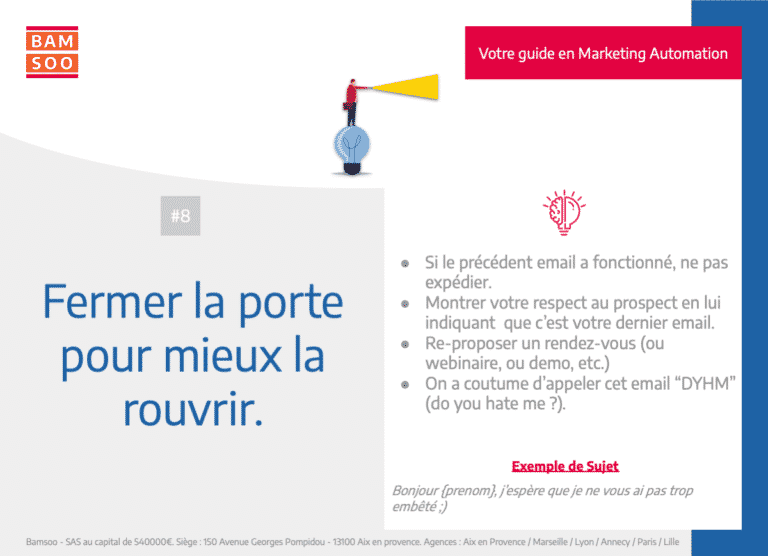 Marketing Automation : Bases expliquées d'un onboarding B2B efficace - Concluez proprement